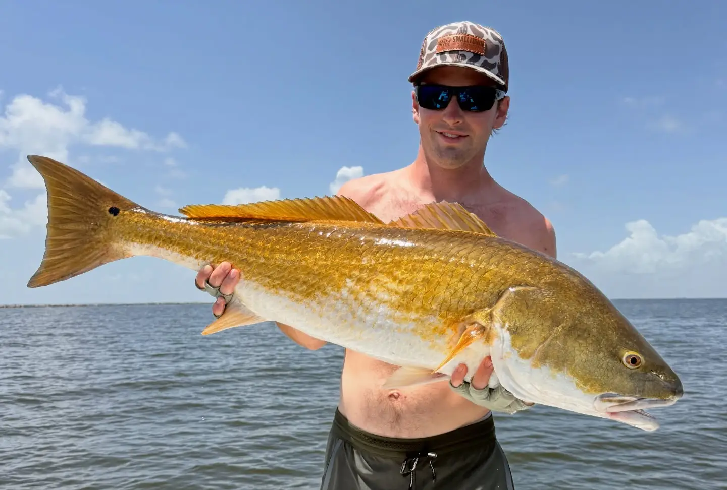Inshore redfish caught near New Orleans, Louisiana with Marsh on the Fly guided by Captain Pete Scafaru