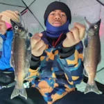 Ice fishing trout caught near Dillon, Colorado with Silver Flask Fishing led by Captain George Peebles